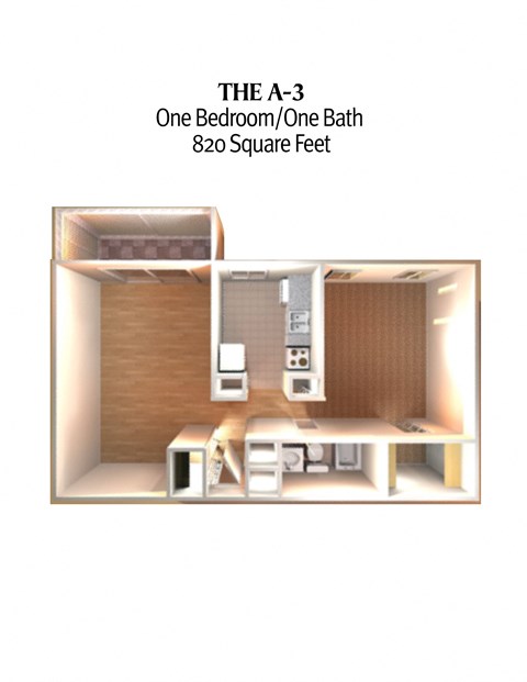 A3 Captiva Floor Plans at DEL ORO APARTMENT HOMES, Plantation, FL